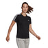 T-shirt nera adidas LOUNGEWEAR Essentials Slim 3-Stripes, Abbigliamento Sport, SKU a712000110, Immagine 0